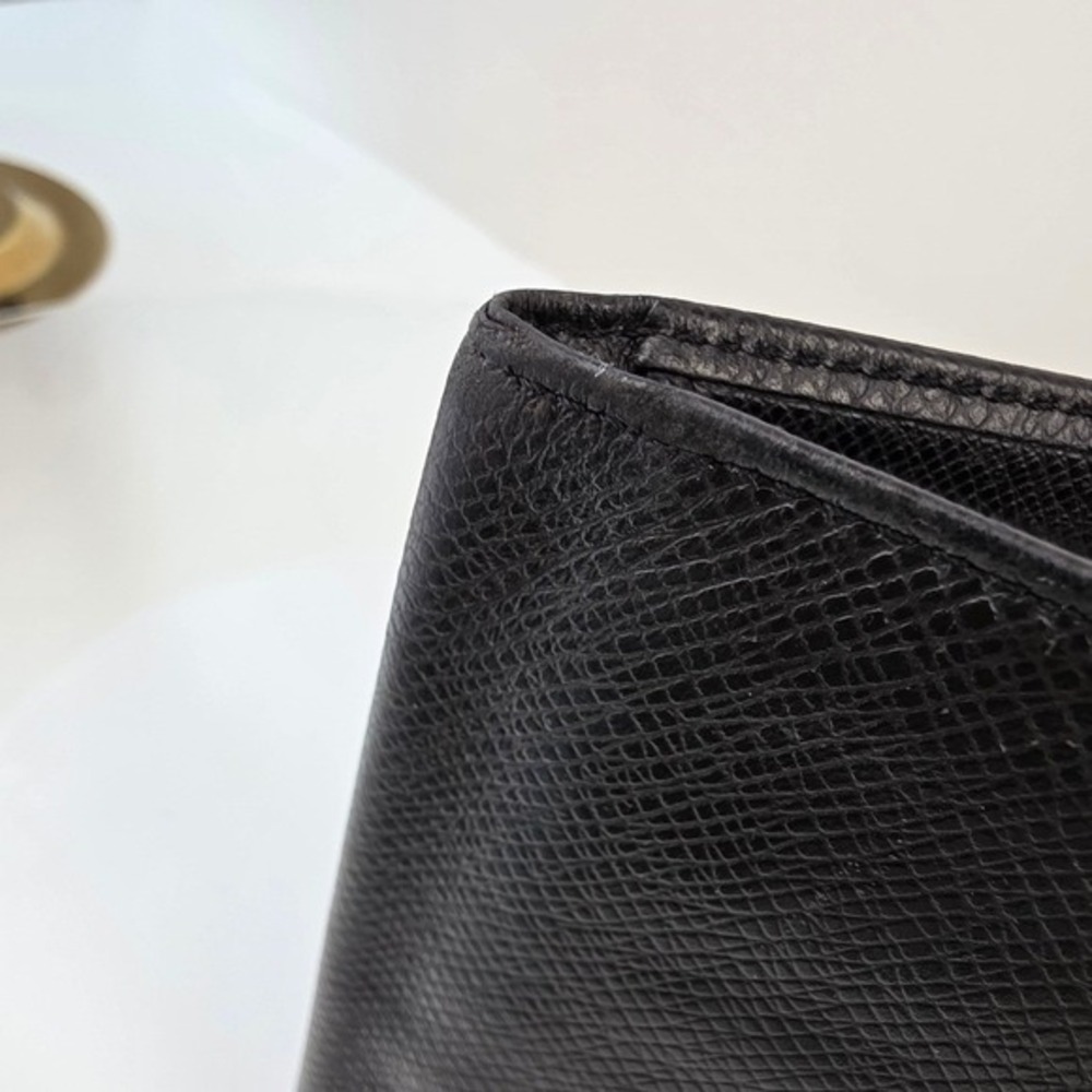 Louis Vuitton Brazza Taiga Wallet long Bifold Leather Black Slim - Picture 7 of 16